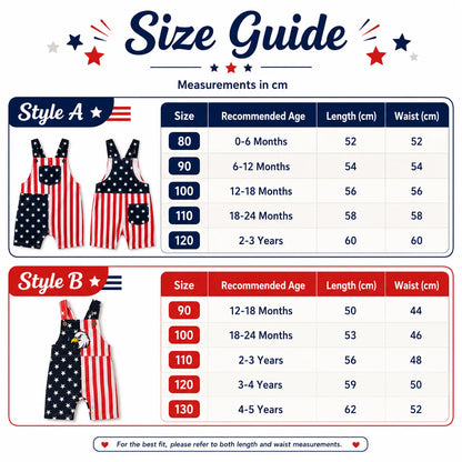Baby Boy & Girl 4Th of July Outfit, American Flag Overall Shorts, Patriotic Suspender Jumpsuit with Pocket, Summer Romper Costume for Toddlers & Kids 0-5 Years, Red White Blue Stars & Stripes