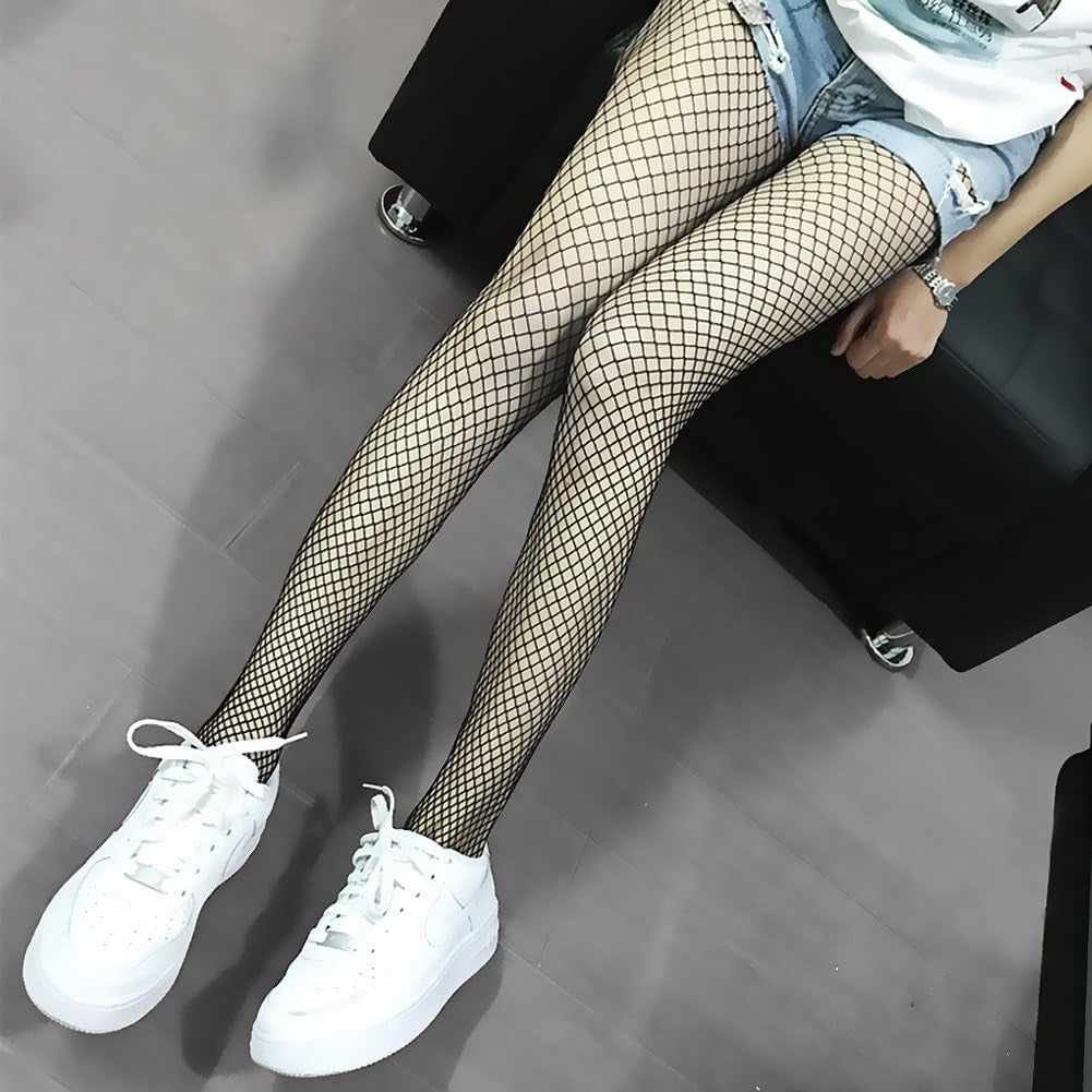 4-5 Pairs Fishnet Stockings Womens Lace Mesh Patterned Fishnet Leggings Tights Net Pantyhose