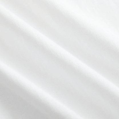 Men'S plus Size Casual 100 Cotton Short Sleeve White T Shirt with Trendy Design