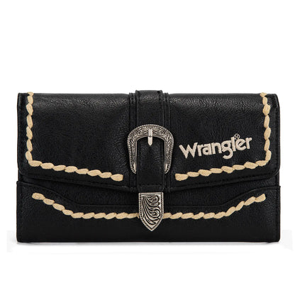 Wrangler Women's Western Wristlet Wallet – RFID Blocking Phone Clutch with Detachable Strap