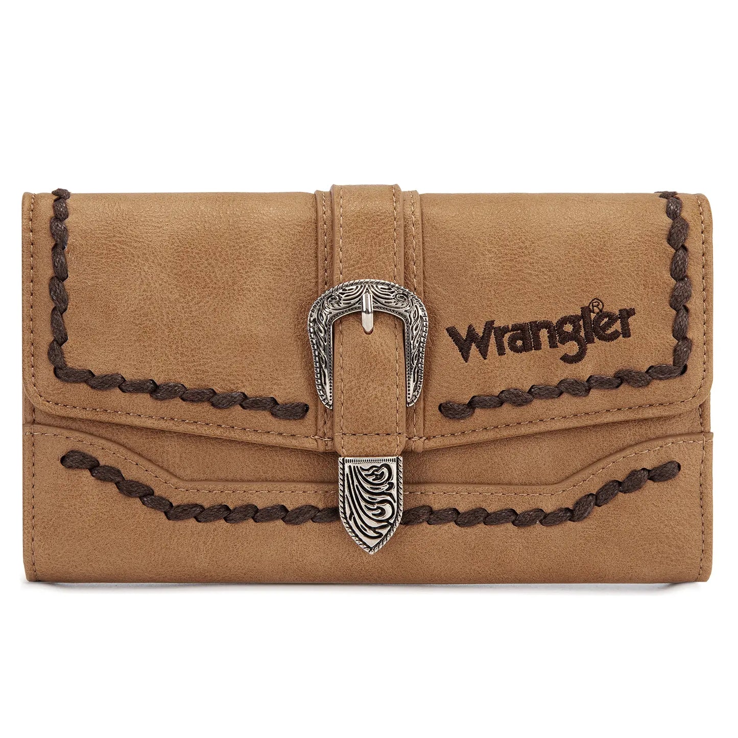 Wrangler Women's Western Wristlet Wallet – RFID Blocking Phone Clutch with Detachable Strap