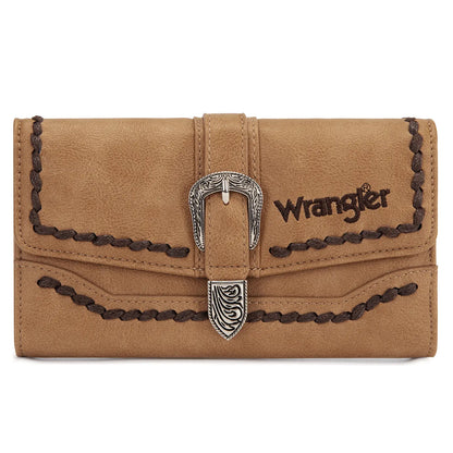 Wrangler Women's Western Wristlet Wallet – RFID Blocking Phone Clutch with Detachable Strap