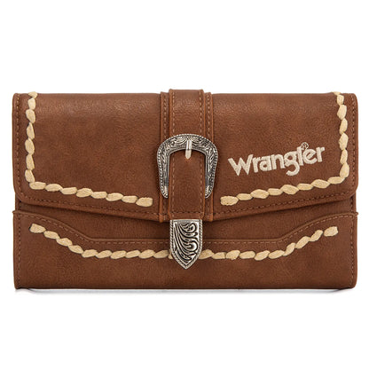 Wrangler Women's Western Wristlet Wallet – RFID Blocking Phone Clutch with Detachable Strap