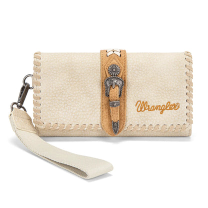 Wrangler Women's Western Wristlet Wallet – RFID Blocking Phone Clutch with Detachable Strap
