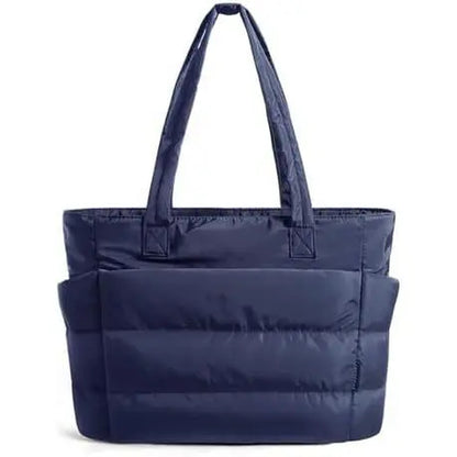 Premium Puffy Quilted Tote Bag – Ultra-Lightweight Nylon Shoulder Bag for Women – Large Capacity Every Day Carry (EDC) Bag for Work, Gym, Travel & Shopping, Water-Resistant