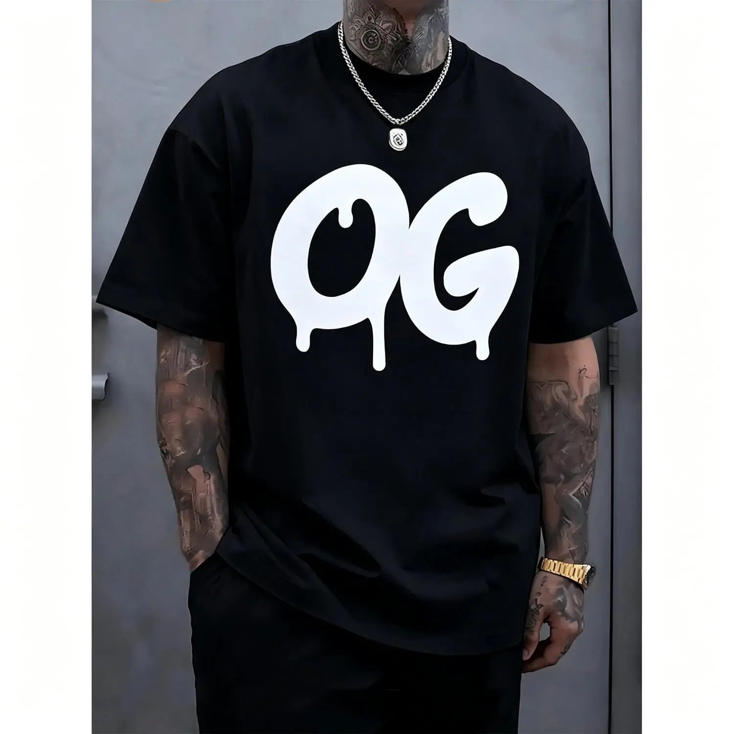 Men'S plus Size Casual 100 Cotton Short Sleeve White T Shirt with Trendy Design